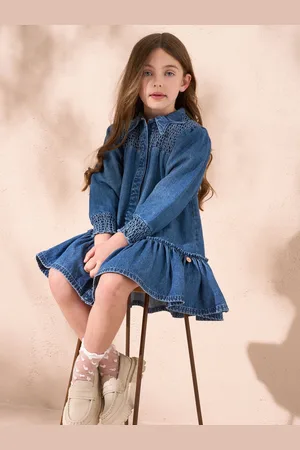 Angel & Rocket Rafferty Denim 100% Cotton Star Collar Dress 4 Years (104cm)