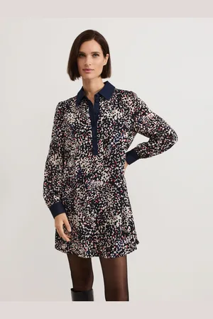 Phase Eight Kristel Cuff Dotty Swing Dress AU 14