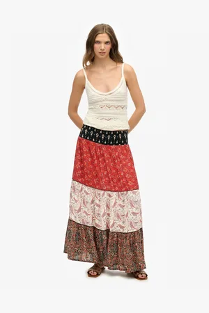 Superdry Printed Maxi Skirt AU 12