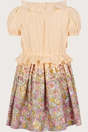 Monsoon Frilly Floral Cotton Dress 8 Years (128 cm)