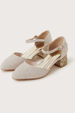 Monsoon Pointed Toe Glitter Two Part Heels AU 4 (EU 37)