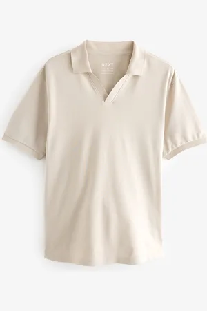 Next Short Sleeve Cuban Collar Pique Polo Shirt L