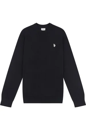 U.S. Polo Assn. U. S. Polo Assn. Black Mens Cotton Crew Neck Jumper XL