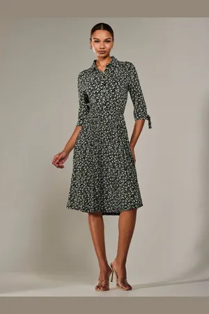 Jolie Moi ¾ Sleeve Button Up Midi Dress AU 14