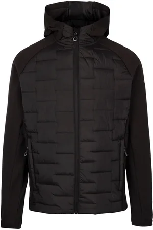 Trespass Mens Black Heber Hybrid Hoodie L