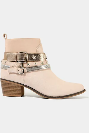 Joe Browns Natural Star Studded Buckle Detail Ankle Boots AU 6 (EU 37)