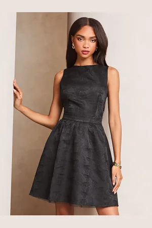 Lipsy London Butterfly Jacquard Mini Prom Skater Dress AU 12