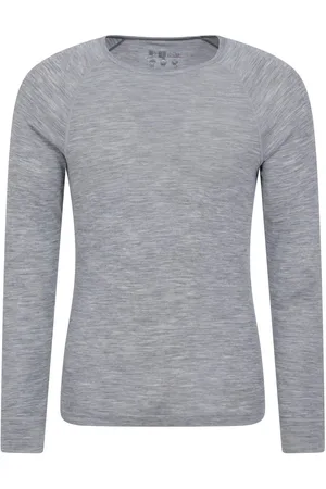 Mountain Warehouse Grey Merino Mens Round Neck Thermal Top XL