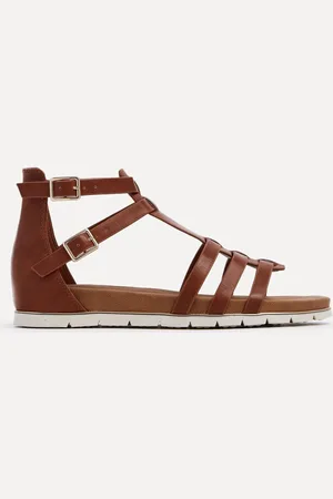 Linzi Brown Tour Closed Back Gladiator Style Sandals AU 8 (EU 39)