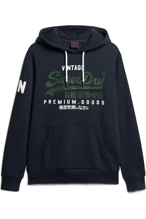 Superdry Blue Vintage Logo Slim Fit Classic Hoodie L