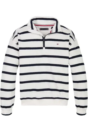 Tommy Hilfiger Blue Stripe Half Zip Sweatshirt 10 Years (140cm)