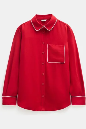 Hush Puppies Kinsey Long Sleeve Piping Detailed Shirt AU 10