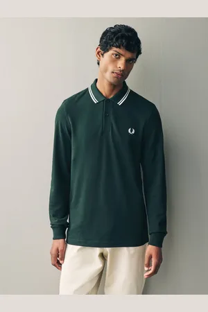 Fred Perry Long Sleeve Twin Tipped Polo Shirt M