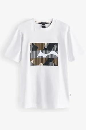 HUGO BOSS White Mercerised 100% Cotton T-Shirt XXL