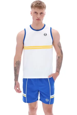 Sergio Tacchini White Slim Fit Dallas 100% Cotton Tank Top L