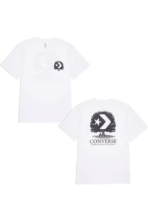 Converse White Think Outside Back Graphic 100% Cotton T-Shirt M