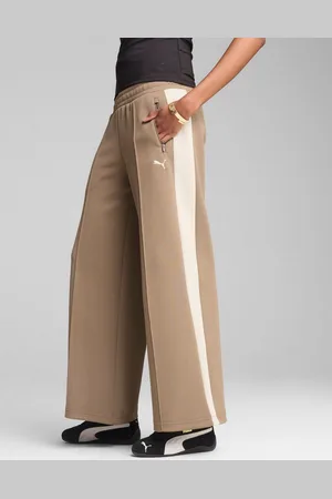 PUMA Brown Womens T7 Low Rise Track Pants M