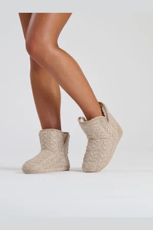 Loungeable Brown Marl Cable Bootie AU 5.5 (EU 37)