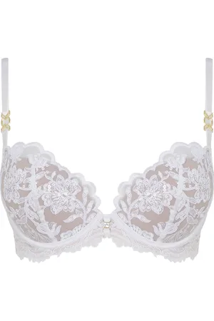 Ann Summers White The Icon Sequin Plunge Bra 38 D