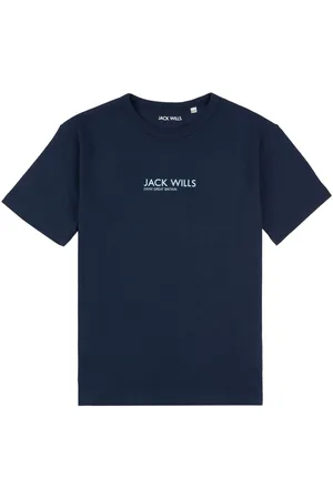 Jack Wills Blue Boys Raw Edge 100% Cotton T-Shirt 12
