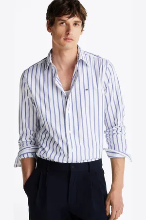 Tommy Hilfiger Regular Fit Flex 100% Cotton Poplin Nautical Stripe Shirt XXL