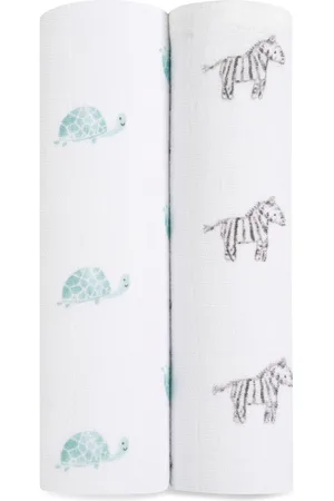 Aden + Anais White Large Cotton Muslin Blankets 2 Pack one
