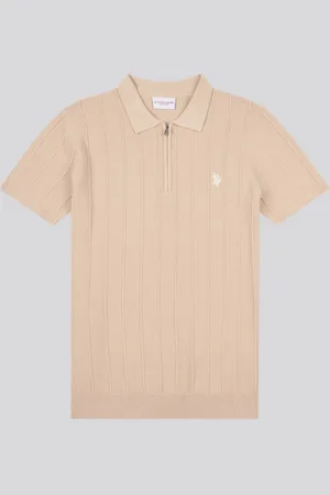 U.S. Polo Assn. U. S. Polo Assn. Mens Zip Knit Polo Shirt S