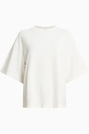 AllSaints AllSaints White Amelie Crochet 100% Organic Cotton T-Shirt medium