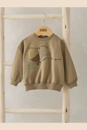 Mamas & Papas Acorn Placement Brown Sweatshirt 3