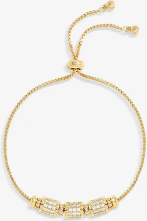 Jon Richard Gold Tone Pave Charm Toggle Bracelet One