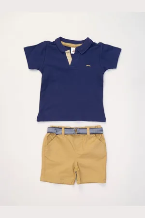 Little Gent Polo Shirt and Belted Shorts Outfit Set 5 Years (110cm)