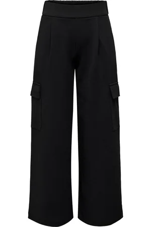 JDY Black Wide Leg Utility Pocket Detail Trousers AU 12 R