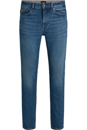 HUGO BOSS Dark Blue Slim-Fit Chino Jeans W38 L32