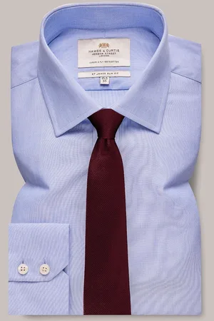 Hawes & Curtis End On End Slim 100% Cotton Shirt AU 39 Regular