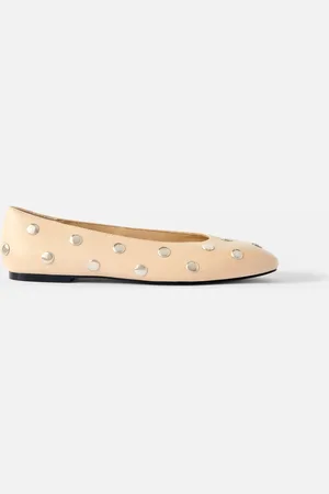 mint&berry Coco Studded Leather Flats eu38uk5