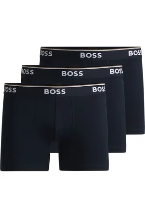 HUGO BOSS Blue Power Stretch Cotton 3 Pack Boxers S