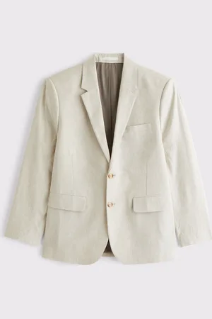 Abercrombie & Fitch Single Breasted Linen Blazer 38r