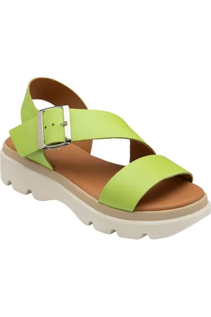 Lotus Green Leather Strappy Sandals AU 9 (EU 40)