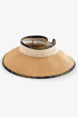 Barbour Natural Elsdon Crochet Packable 100% Cotton Visor One