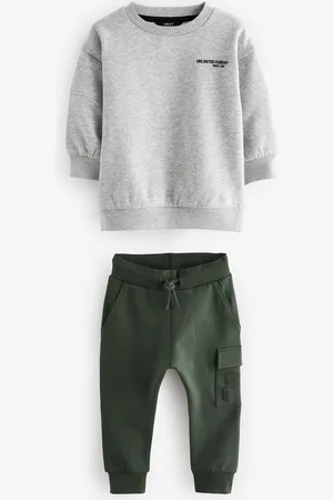 Next Khaki/Grey Utility Sweatshirt and Super Skinny Joggers Set (3mths-7yrs) 1.5