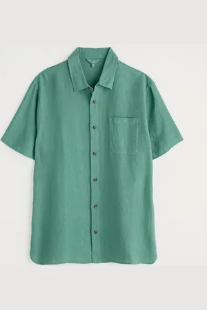 Seasalt Cornwall Mens Carne Short Sleeve 100% Linen Shirt large