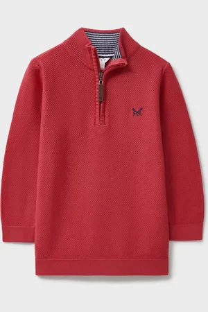 J.Crew Company Red 100% Cotton Half Zip Jumper 134140cm