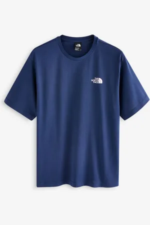 The North Face Navy Vertical Print 100% Cotton T-Shirt M