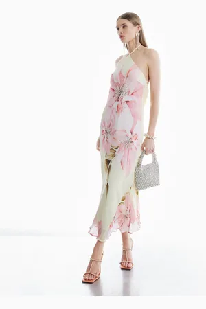 River Island Halter Neck Embellished Maxi Dress AU 12