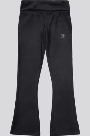 Juicy Couture Black Girls Fold Over Waist Joggers 12