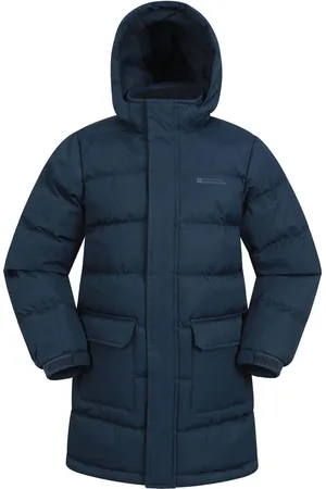 Mountain Warehouse Blue Kids Snow Water Resistant Fleece Lined Padded Jacket 146152cm