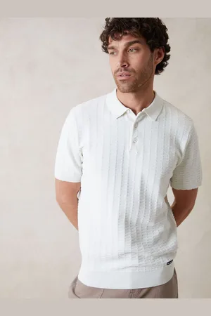 Threadbare Cotton Mix Short Sleeve Textured Knitted Polo Shirt XL