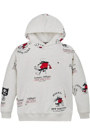 Tommy Hilfiger White All Over Print Hoodie 10 Years (140cm)