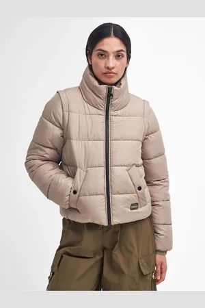 Barbour Webber Puffer Brown Jacket AU 14