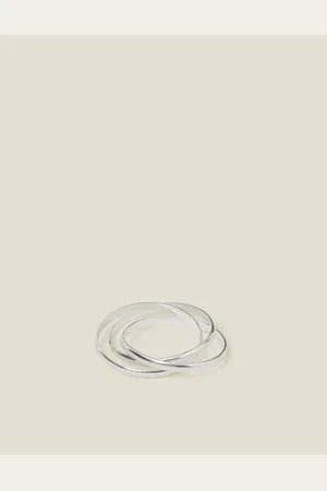 Accessorize Silver Tone Russian Band Ring L